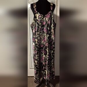 LINGERIE Plus Size Floral Black and Purple Women's